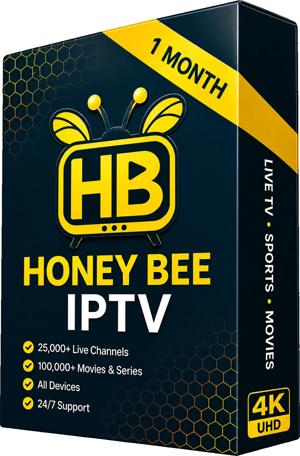 Honey Bee IPTV 1 Month subscription package